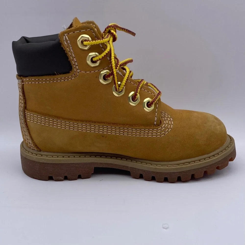 Timberland Boys 6 Inch Waterproof Boots Wheat Nubuck Classic Toddler Size 9M